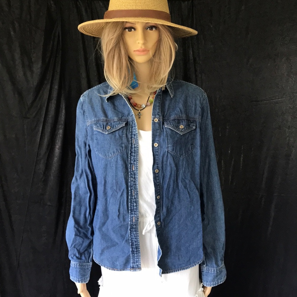 Unique Limited jeans U.S.A. Jean shirt Sz S
